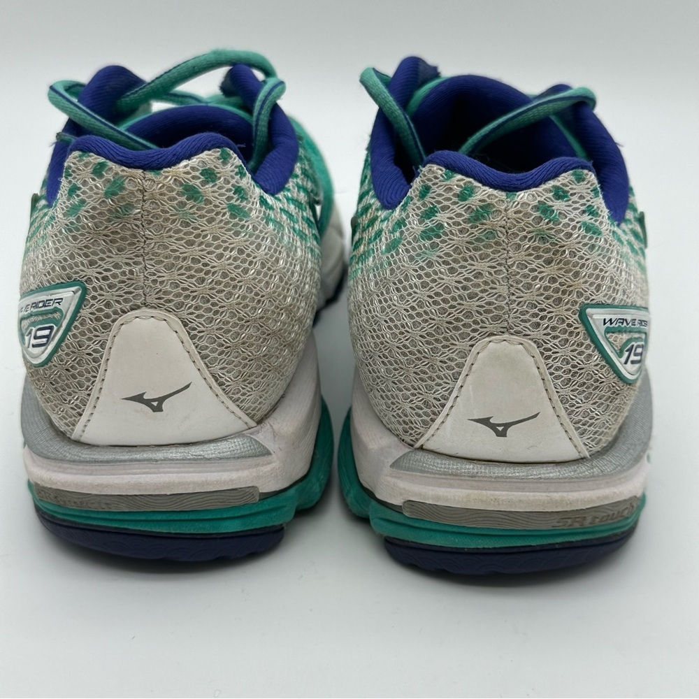 Mizuno Wave Rider Turquoise Mesh Running Shoes - Picture 3 of 9